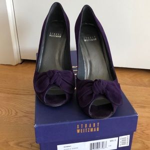 Beautiful purple suede Stuart Weitzman heels
